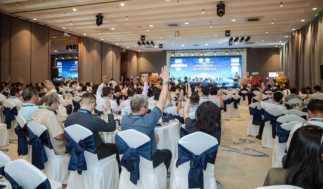 Hình ảnh ra mắt Hội Doanh nghiệp phường Tân Hưng nhiệm kỳ 2026–2031