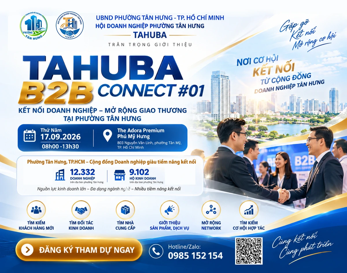 TAHUBA B2B Connect #01 – Hình thành Cộng đồng giao thương Doanh nghiệp trong và ngoài phường Tân Hưng