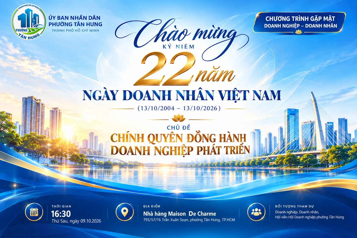 Gặp mặt Doanh nghiệp – Doanh nhân phường Tân Hưng, Chào mừng 22 năm Ngày Doanh nhân Việt Nam