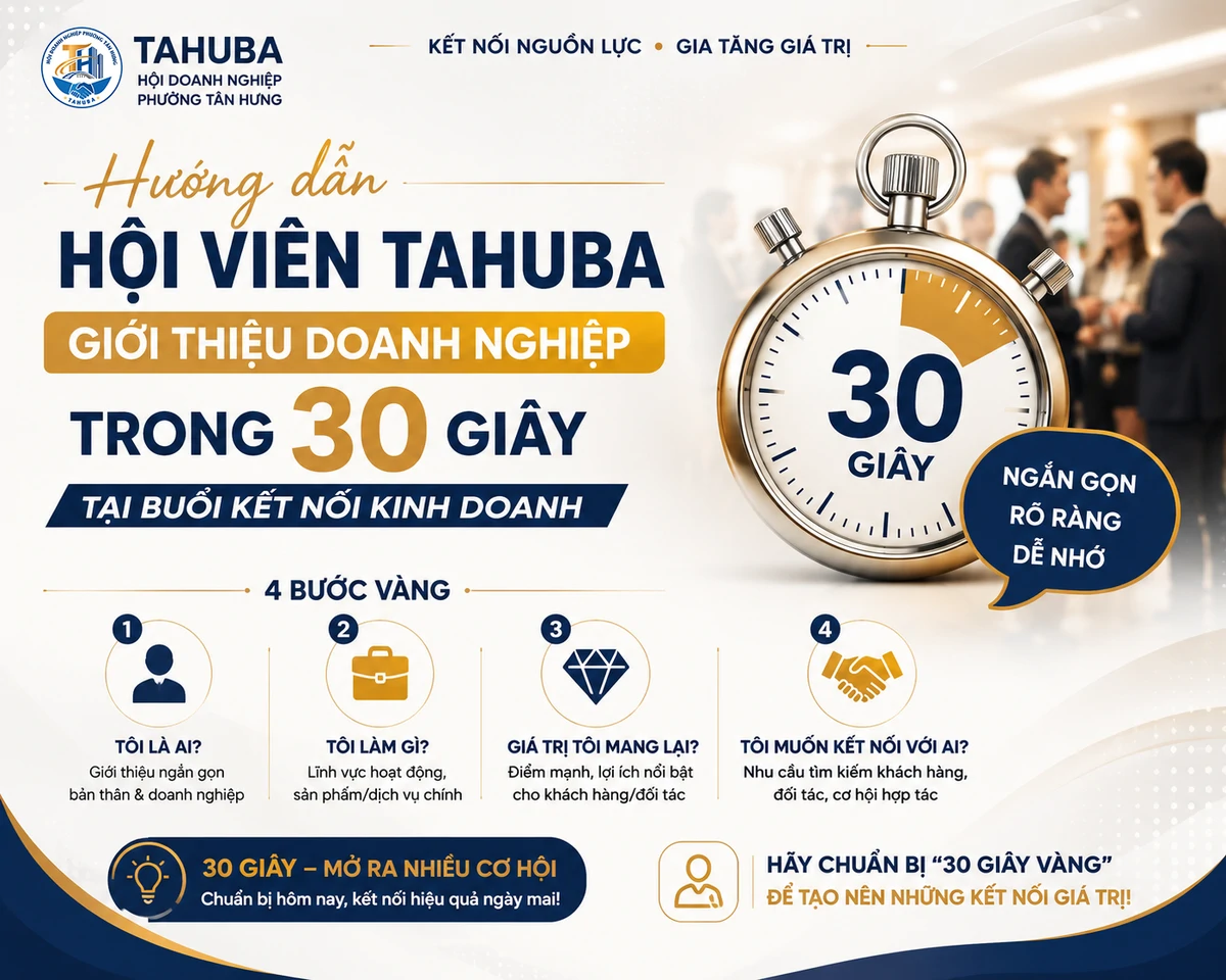 30 Giây để tạo Ấn tượng và mở ra Cơ hội Kết nối kinh doanh