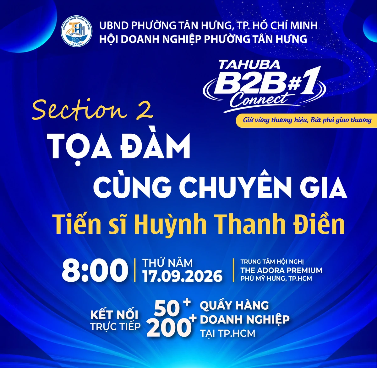 TAHUBA B2B Connect #01: TS. Huỳnh Thanh Điền – Góc nhìn chuyên gia về con đường phát triển mới của doanh nghiệp tư nhân Việt Nam