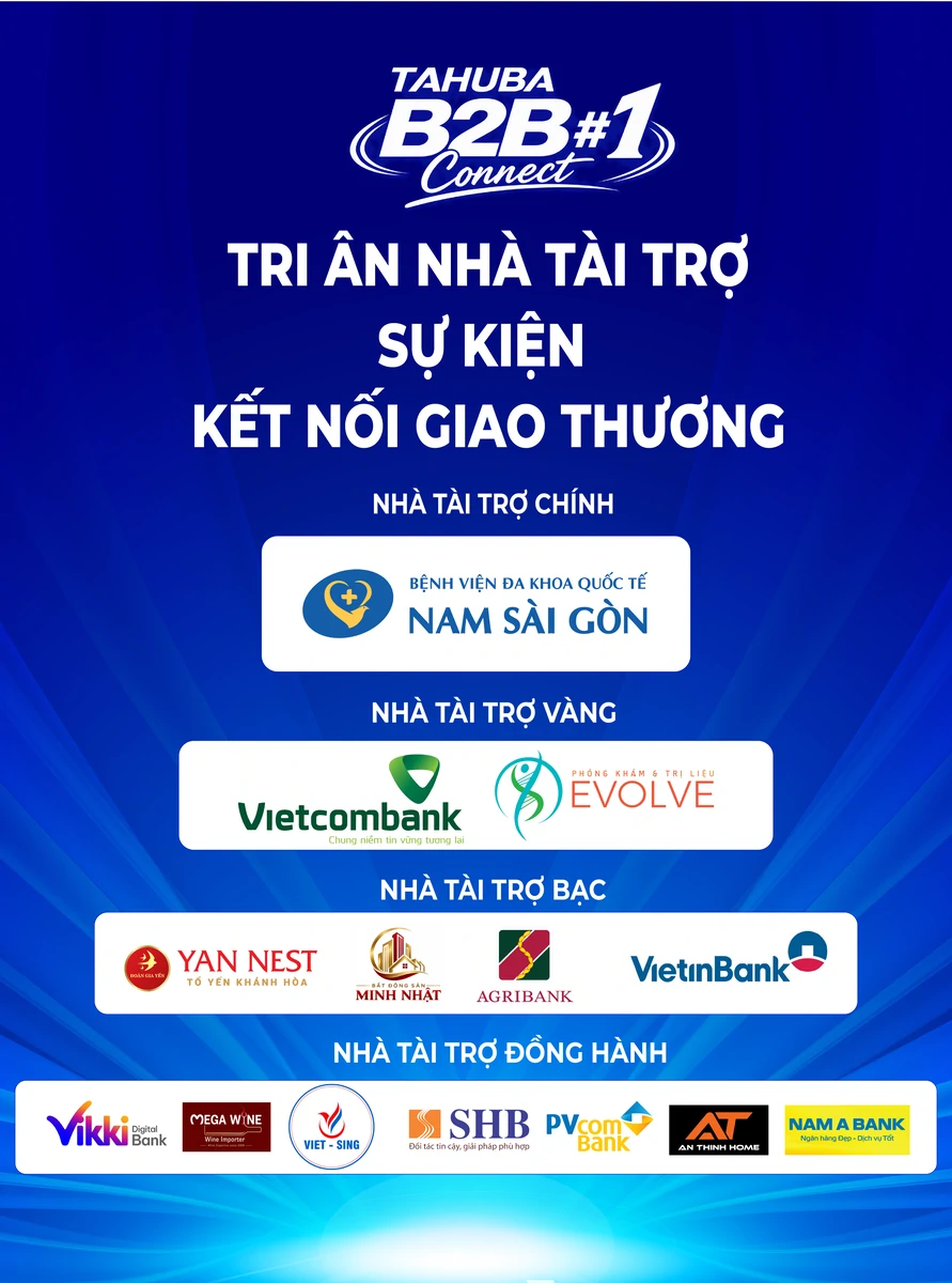 Ban Tổ chức TAHUBA B2B CONNECT #01 trân trọng tri ân các Nhà tài trợ
