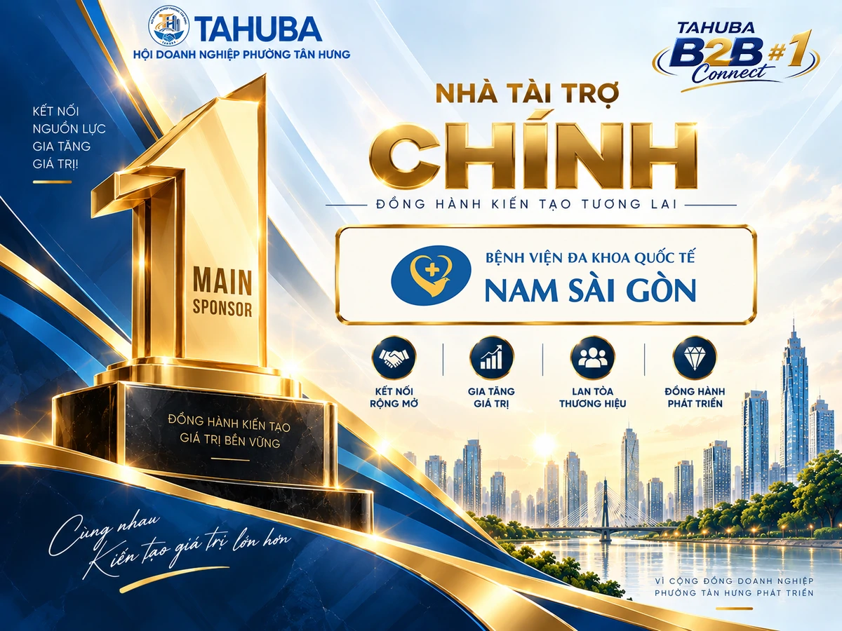 Bệnh viện Đa khoa Quốc tế Nam Sài Gòn tiếp tục đồng hành cùng TAHUBA B2B Connect #01 với vai trò Nhà Tài trợ chính