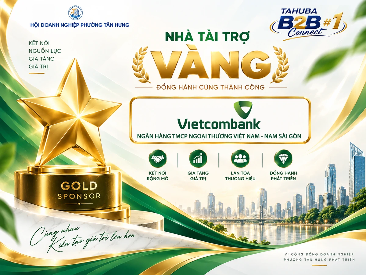 Vietcombank Nam Sài Gòn – Nhà Tài Trợ Vàng của TAHUBA B2B Connect #01